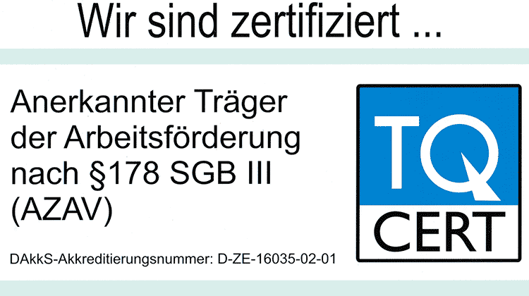 TQCert Logo Anerkannter Traeger 2018